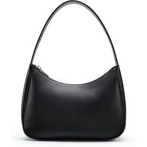Women's Black&lg Small Hobo Shoulder Bag - Elegant Clutch Purse w/Zipper